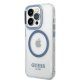 Чехол Guess Metal Outline MagSafe для iPhone 14 Pro - синий