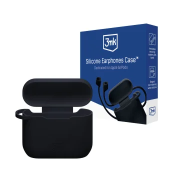 3mk Silicone Case for Apple AirPods 3rd Gen, Black