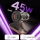 Tech-Protect CC01 45W 2-Port USB-A / USB-C Car Charger - Black