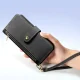 Dux Ducis Lawa Leather Case with Detachable Wallet for Samsung Galaxy S25+, Black