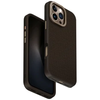 Uniq iPhone 16 Pro Max Case Keva Max Magclick with Camera Stand, Brown