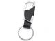 Keychain with Carabiner, Faux Leather and Metal, Black