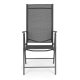 Folding Garden Chairs Set of 2 Adjustable Steel MultiGarden, Grey