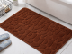 Absorbent Non-Slip Bath Mat 80x50 cm for Bathroom Floor, Soft Shower Rug, Brown