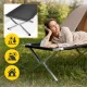 Mountain Goat Folding Camp Bed Camping Cot 188x64 cm, Black