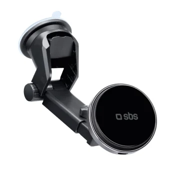 SBS MagSafe Telescopic Car Holder & 15W Wireless Charger, Black