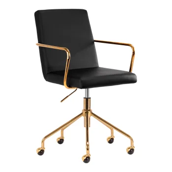 Activeshop QS-OF211G Cosmetic Chair, Black/Gold