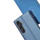 Hurtel Clear View Flip Case for Samsung Galaxy S24 FE, Blue