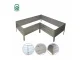 Klasika Garden L-Shaped Raised Garden Bed, Painted Metal, 150x150x30 cm