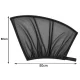 Car Window Sunshades with Mosquito Net, Black, 2 Pcs