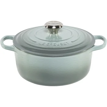 Le Creuset Signature Round Cast Iron Casserole 24 cm, Sea Salt