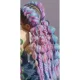 Soulima Synthetic Ombre Hair, Blue/Purple, 60 cm