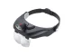 Head Magnifier with LED Light and 4 Interchangeable Lenses (up to 3.5x), Black