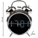 Izoxis 26337 Digital Alarm Clock, Silver/White