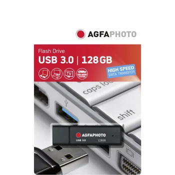 AgfaPhoto 128GB USB 3.0 Flash Drive, Black
