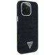 Guess iPhone 16 Pro Max vāciņš Denim Triangle Logo MagSafe, melns