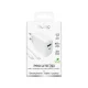 Puro Daily Prolite 45W USB-C & USB-A Power Delivery Charger with USB-C Cable, White
