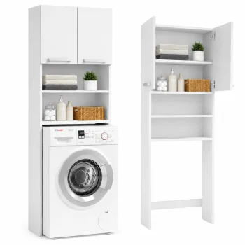 Modernhome Over-Washing Machine Bathroom Cabinet, White