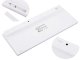 Wireless Bluetooth Keyboard for PC, iPad, Mac, Slim Low Profile, White