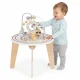 ECOTOYS 5-in-1 Wooden Activity Table for Toddlers with Bead Maze and Mirror