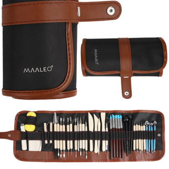 Maaleo 26135 Clay Sculpting and Modeling Tools Set, 40-Piece Kit