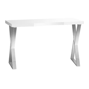 Momo 04-SL Manicure Beauty Desk, White / Silver