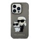 Karl Lagerfeld iPhone 14 Pro Max vāciņš Glitter Karl&Choupette Melns