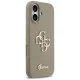 Guess iPhone 17 Case Silicone Big 4G Script, Brown