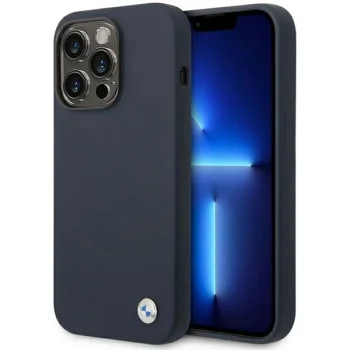 BMW Silicone Case for iPhone 14 Pro Max with MagSafe Navy Blue