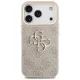 Guess 4G Classic Logo Big Strap Metal Buttons Case for iPhone 17 Pro, Pink