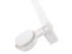 Adjustable Wall-Mounted Towel Rack with Suction Cups, White