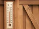 Wooden Wall Thermometer for Indoor and Outdoor Use, -40 to +50 °C, Light Brown