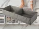Large Underwear and Socks Drawer Organizer, 2 Compartments, Grey