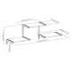 Maclean MC-974 3-Level Modular Wall Shelves, Black
