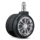 Sofotel Rubberized Chair Wheels, Black, 5 Pcs