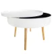 Modernhome Round Coffee Table with Storage Compartment 60 cm