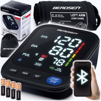 Berdsen BD-123 smart upper arm blood pressure monitor with voice prompts and Bluetooth
