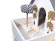 Wooden Dollhouse with Furniture and LED Lighting, 78 cm, White