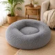 Pet Bed for Dogs and Cats, Round, 50cm, Grey