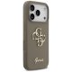 Guess iPhone 17 Pro Case Silicone Big 4G Script, Brown