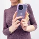 Kingxbar Plain Series Case for iPhone 13 Pro, Silicone and PC, Purple