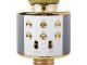 Wireless Karaoke Microphone with Bluetooth Speaker and Voice Changer, Gold