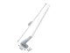 Silicone Toilet Brush with Wall Mount, White