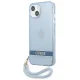 Guess Translucent Strap Case for iPhone 13 mini, Blue