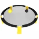 Roundnet Game Set with Round Net and 2 Balls, 90 cm, Black/Yellow