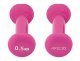 4Fizjo Vinyl-Metal Dumbbells for Fitness 2 x 0.5kg Rose