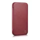 iCarer Leather Folio Case for iPhone 14 Plus with MagSafe, WMI14220715-RD, Red