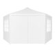 MultiGarden Garden Gazebo Pavilion 2x2 m with 6 Walls and Windows, White