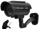 Dummy Security Camera with LED and Solar Panel, Black