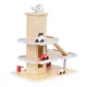 Ecotoys W04B047B Wooden Parking Garage with Elevator & Cars